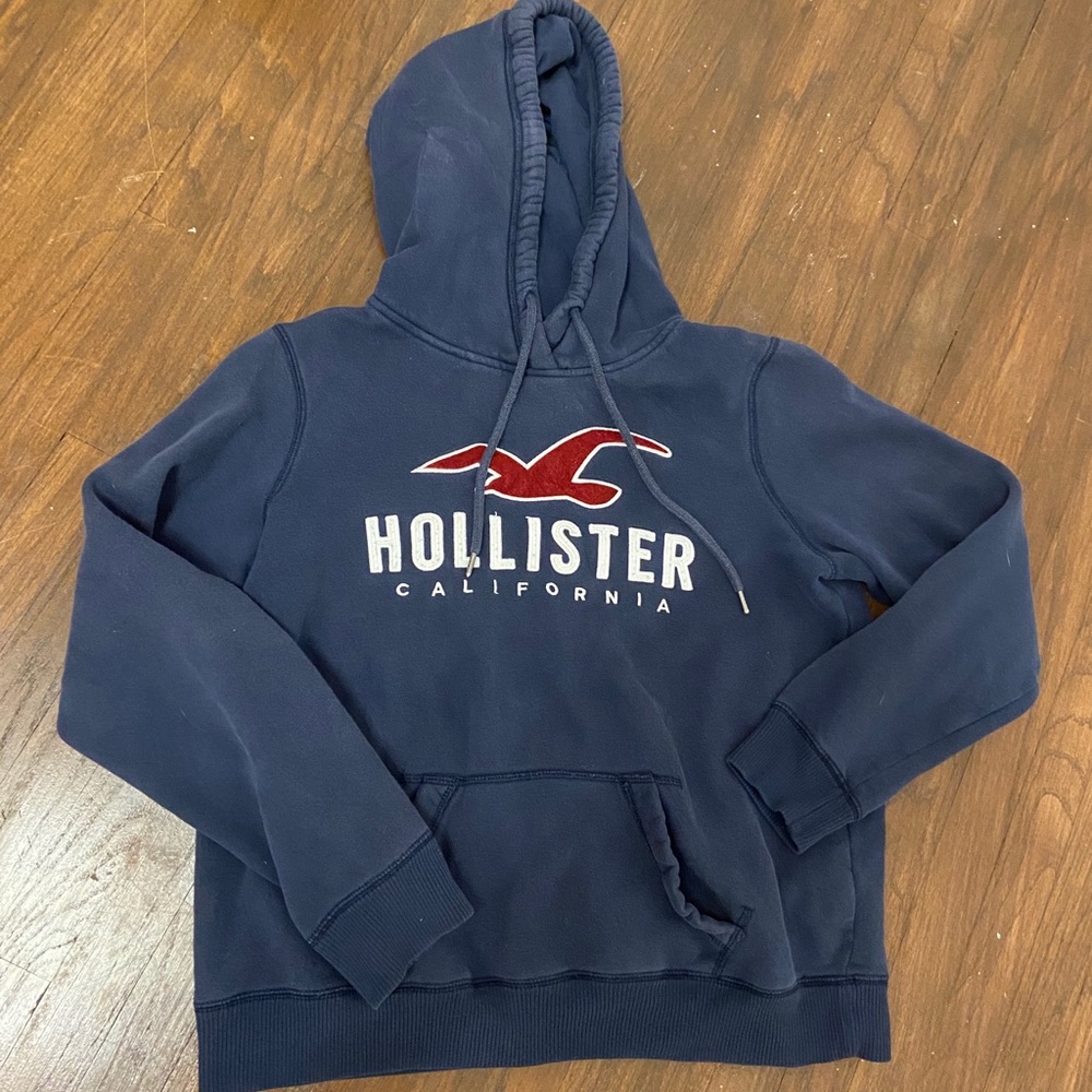 Navy blue Hollister hoodie